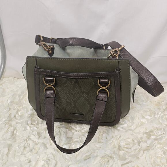 Fossil Women\'s Brooke Leather Satchel Green  One size